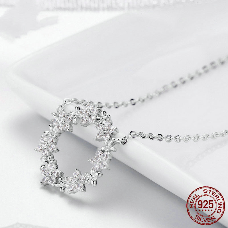 Sterling Silver Gypsophila Necklace with Zircon