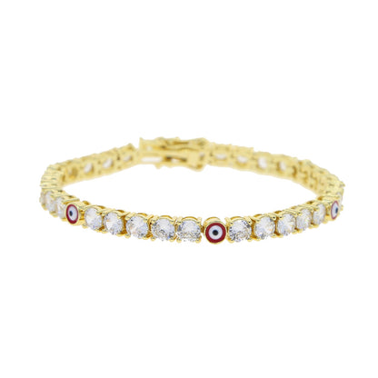 Bracelet chaîne de tennis en œil de Zircon de 5 mm