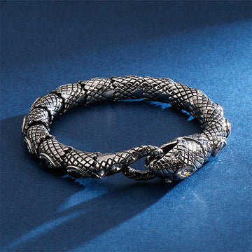 Bracelet serpent à la mode en acier inoxydable