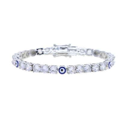 Bracelet chaîne de tennis en œil de Zircon de 5 mm