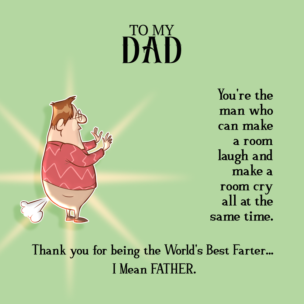 To Father Message Card