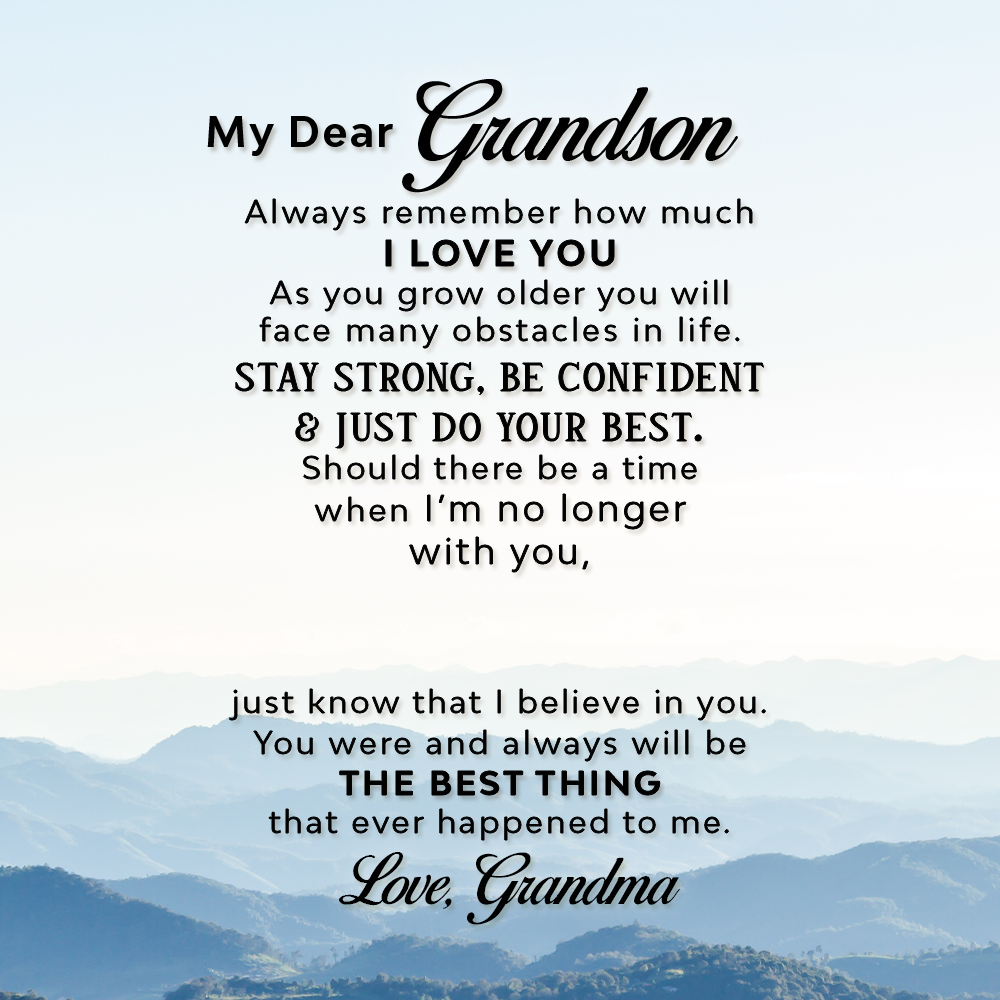 To Grandson Message Card