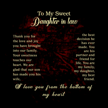 To Daughter In Law Message Card