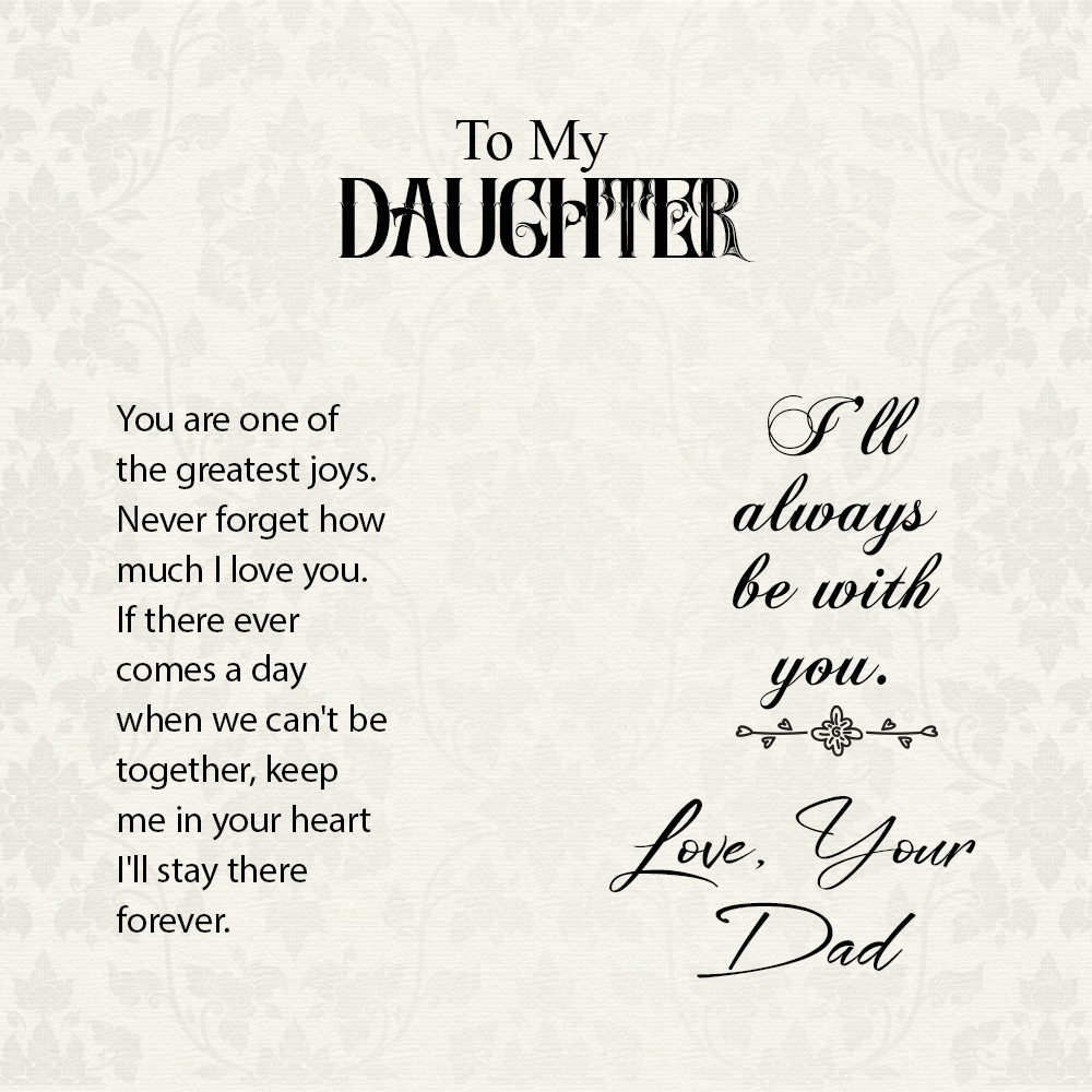 To Daughter Message Card