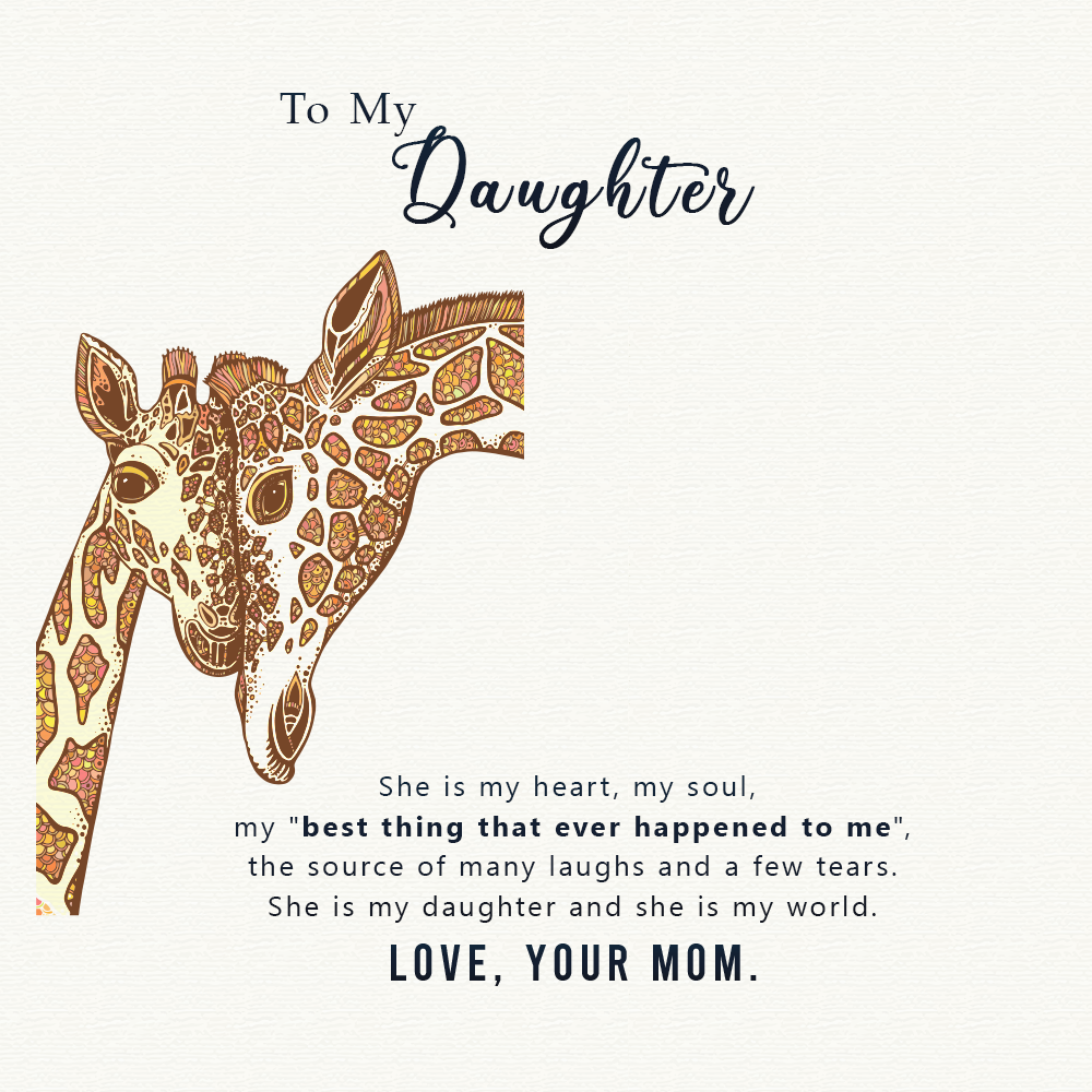 To Daughter Message Card