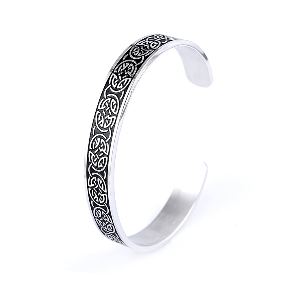 Bracelet ouvert en spirale viking simple