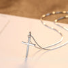 Simple Sterling Silver Cross Necklace