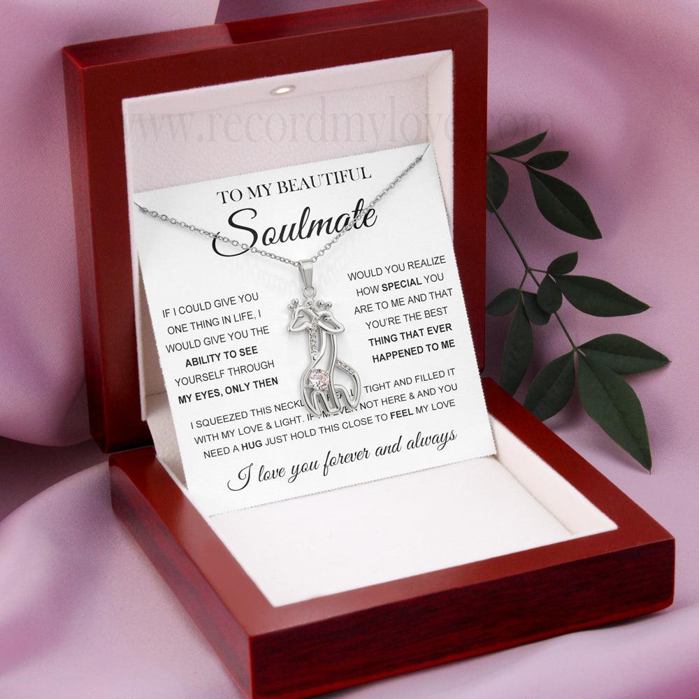 Love  Necklace To Soulmate❤️-If I Could Give You One Thing In Life - Record My Love